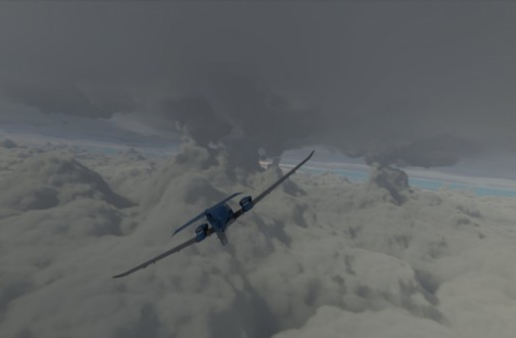 Furacão Laura é capturado por câmera através do Microsoft Flight Simulator