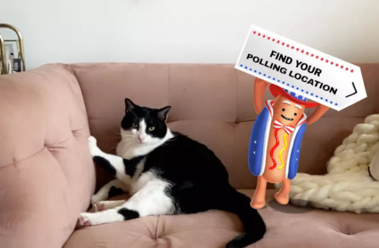 Cachorro-quente dançante do Snapchat retorna para eleição dos EUA