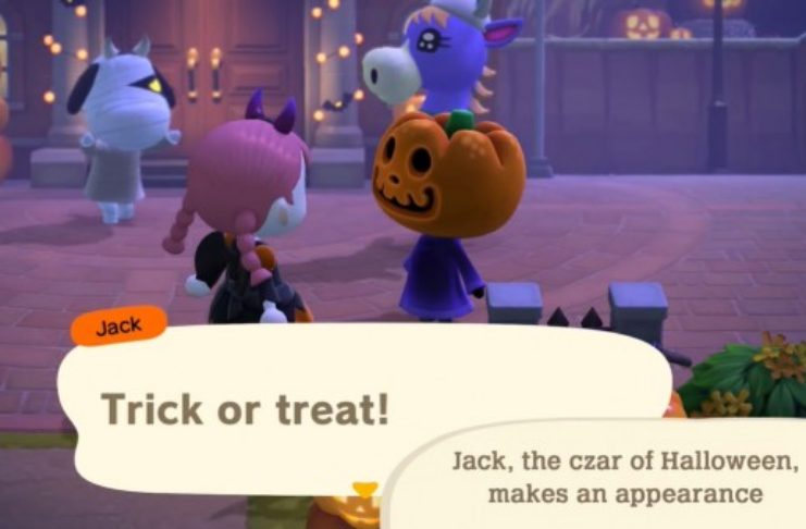 É temporada de Halloween agora no Animal Crossing: New Horizons