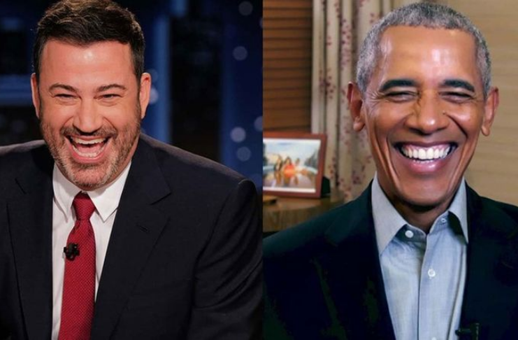 Barack Obama brinca com Jimmy Kimmel sobre vender mais livros do que Michelle