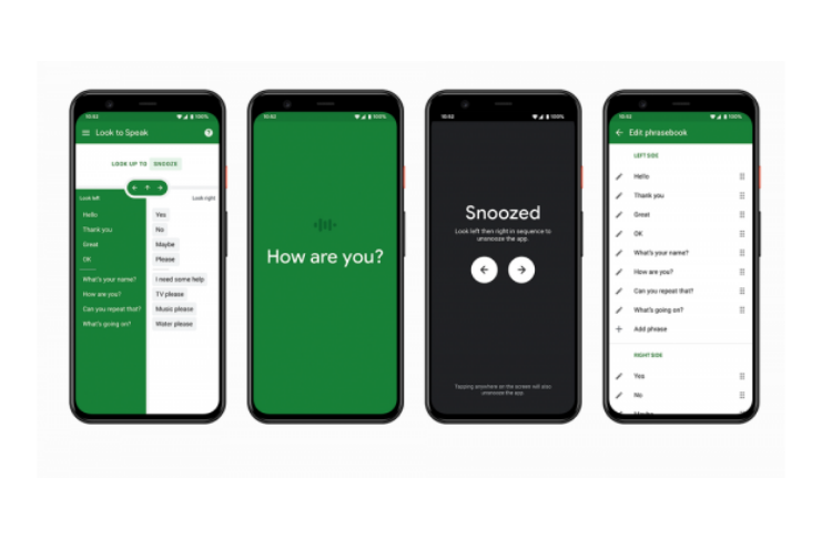 Novo aplicativo da Google, Look to Speak, permite que pessoas com deficiência motora e de fala se comuniquem com os olhos
