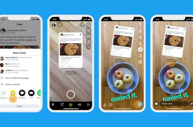 Agora você pode adicionar tweets aos seus snaps