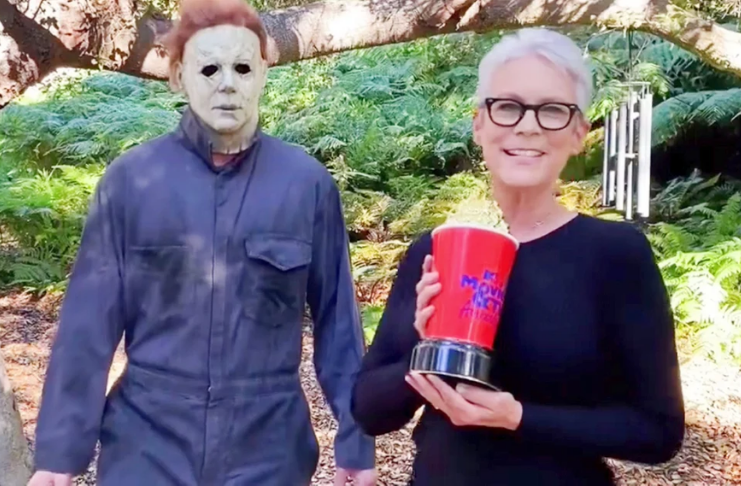 Halloween Kills: Jamie Lee Curtis se reuniu com Michael Myers, e há um vídeo