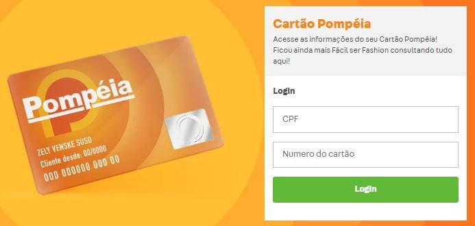 Cartão de crédito Pompéia – veja como solicitar online
